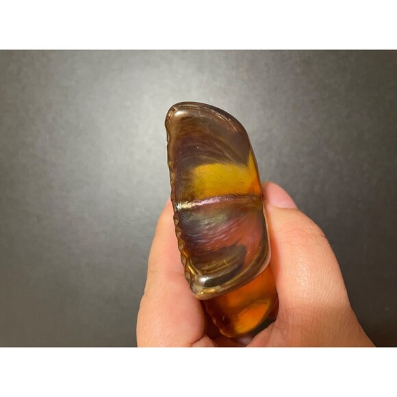 Robert Held Art Glass Star Iridescent Yellow Gold Waffle Paperweight Canada - Picture 3 of 9